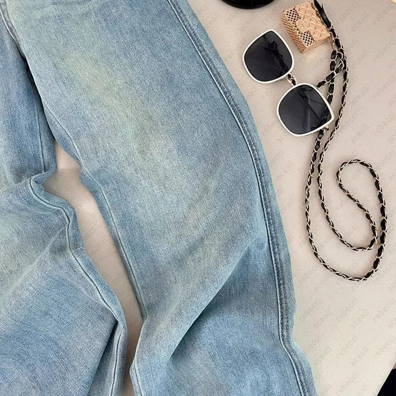 2024 Nuevos jeans de cintura alta Edición estrecha de pierna recta