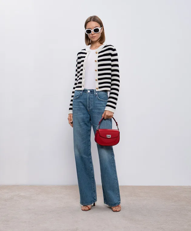 Allude White cashmere top