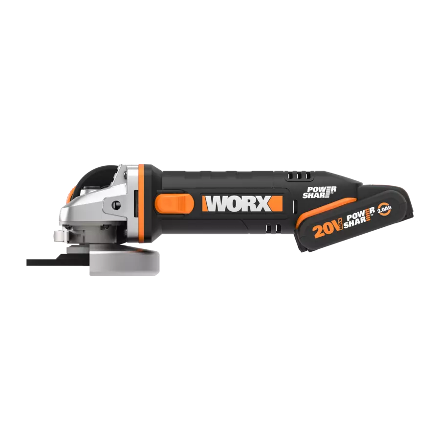 Amoladora angular sin cable 115mm 20V con x2 baterías de 2.0Ah y cargador