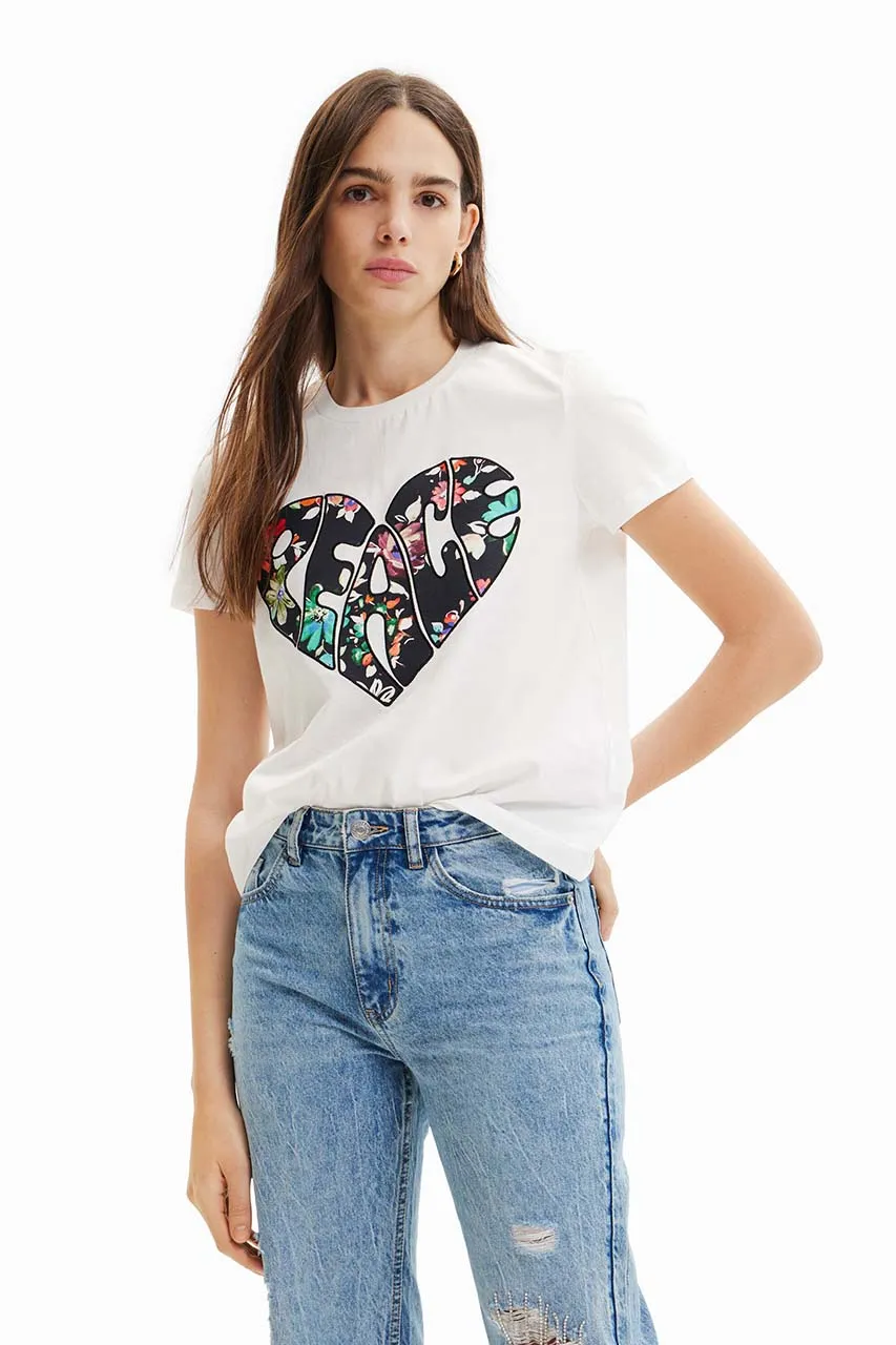 Blusa estampado corazon Peace Desigual 23SWTK92