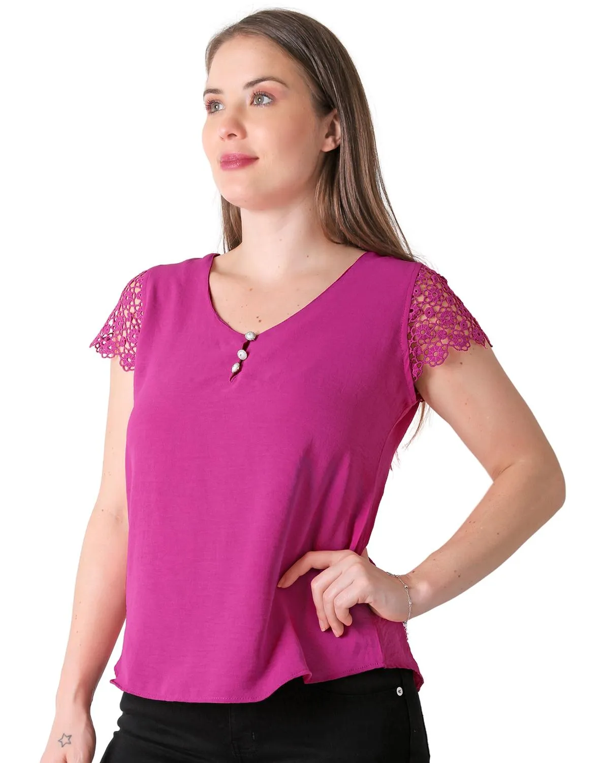 Blusa Mujer Rosa Stfashion 52405019