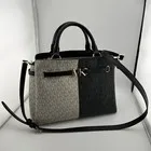 Bolso Cartera Michael Kors Reed Grande Dos Tonos Gráfico Logo Cinturón 13.25x9.25x5.25