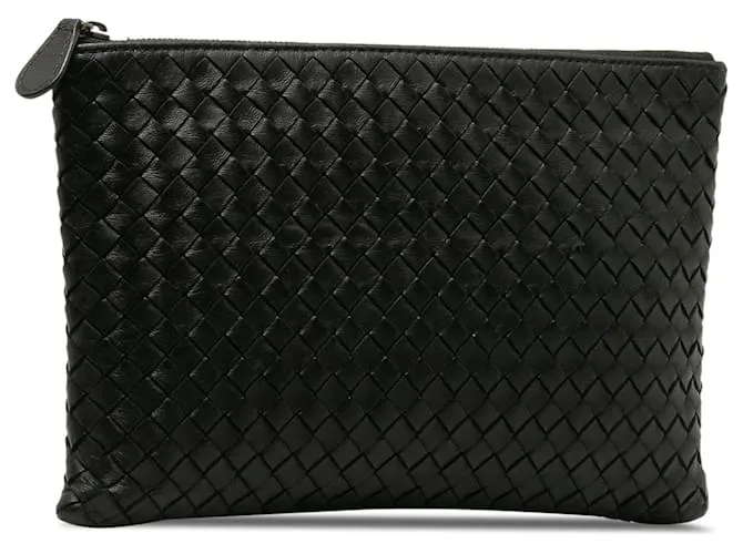 Bottega Veneta Clutch negro intrecciato 