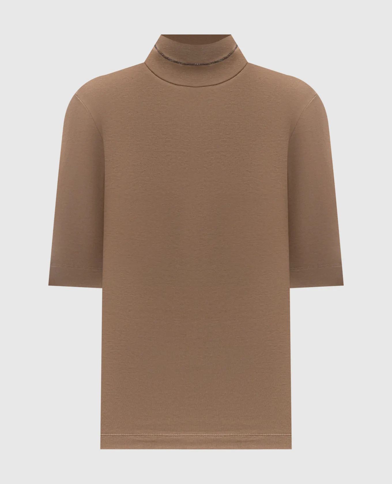 Brunello Cucinelli Brown top with monil chain