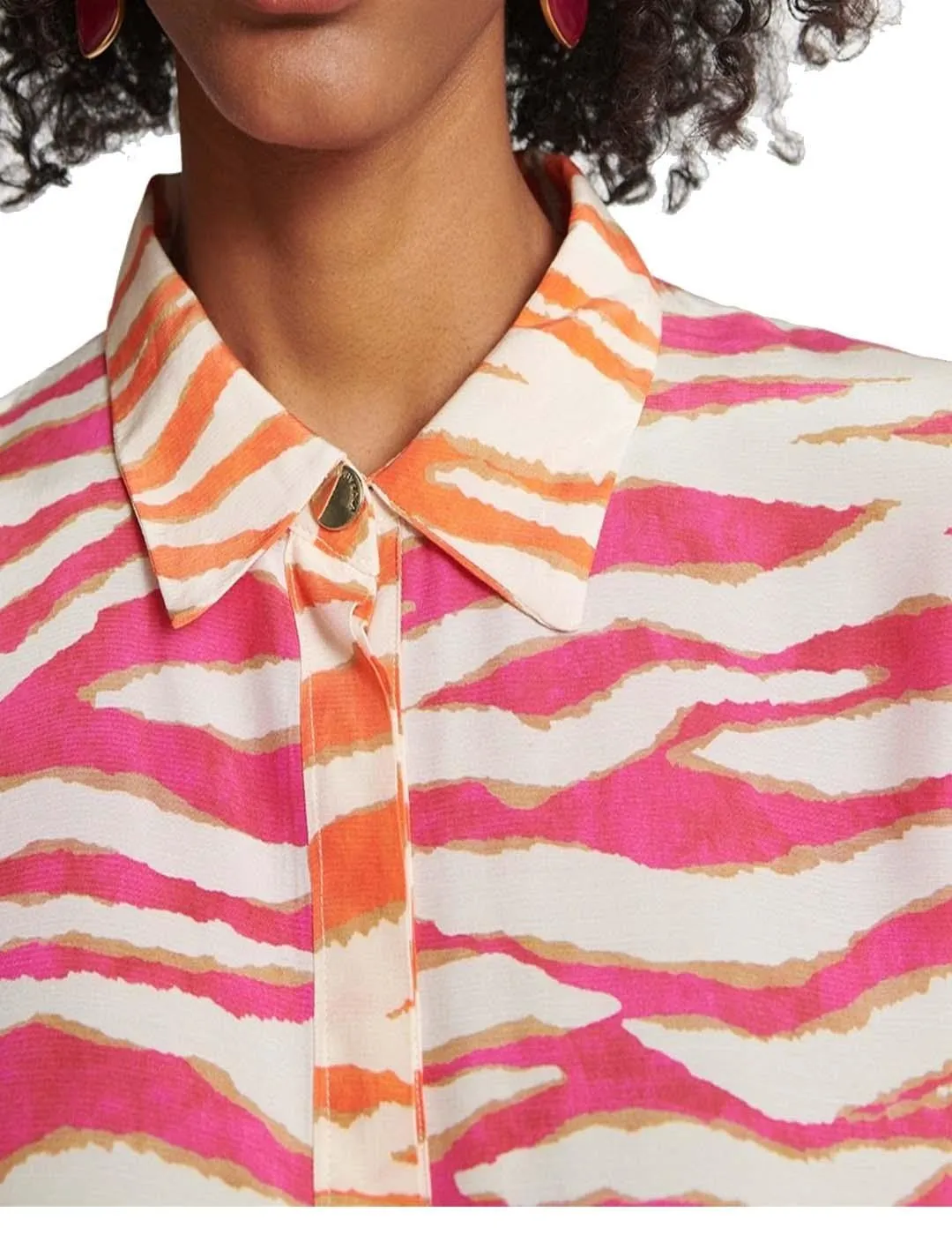 Camisa cebra naranja y fucsia Lola Casademunt