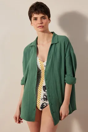 Camisa de playa verde