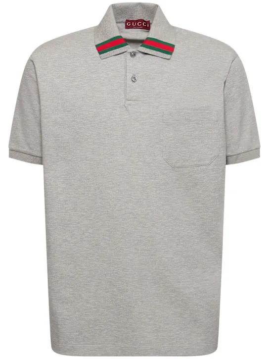 Camiseta polo de algodón piqué stretch
