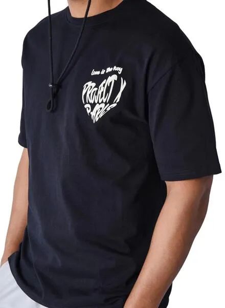 Camiseta Project x Paris Love Negro Para Hombre