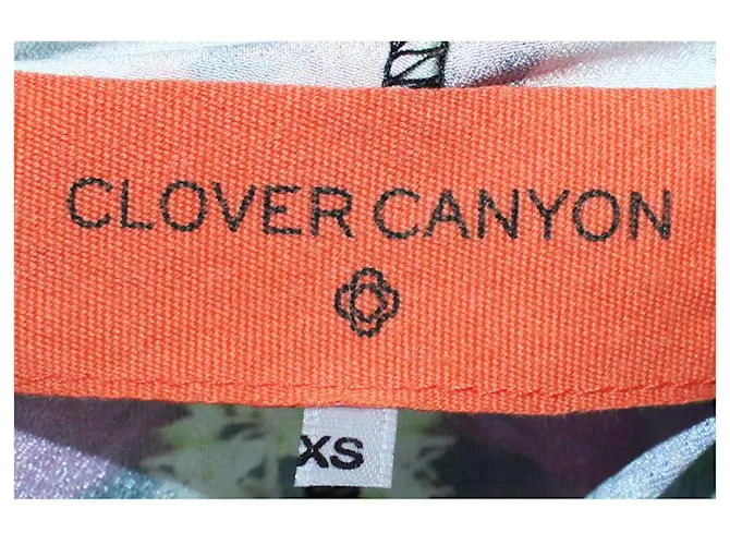 Clover Canyon Top de seda multiprint 