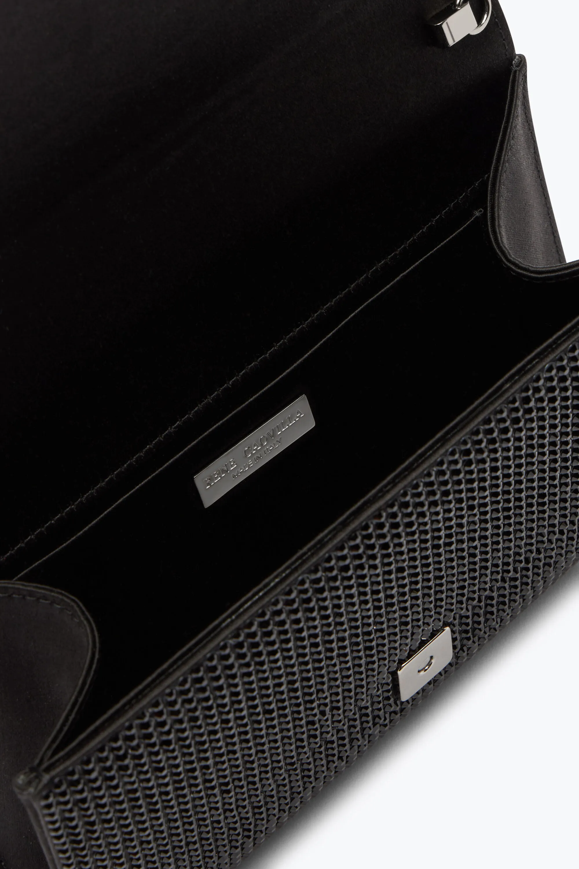 Clutch Aida negro con cristales all over