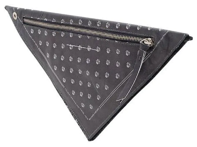 Clutch "Bandana" de cuero triangular de Maison Martin Margiela Gris 
