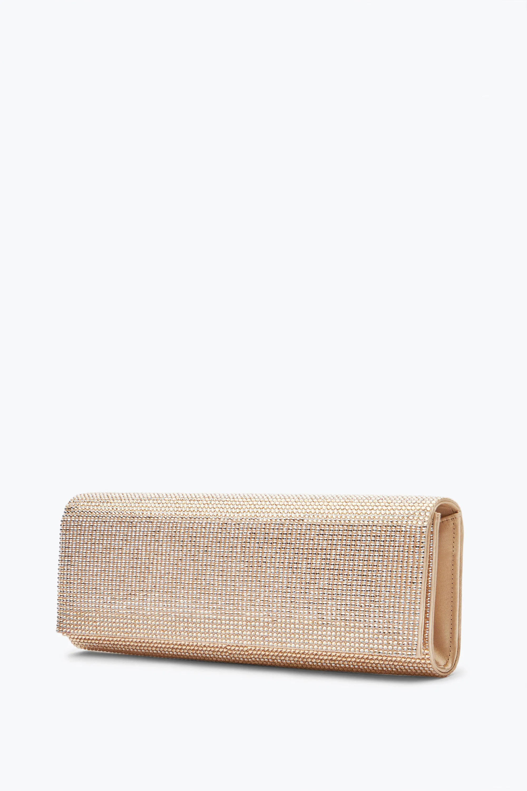 Clutch Zafira dorado con cristales all over