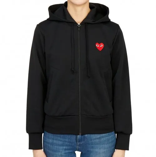 Comme Des Garcons Play W Zip Hoody Black