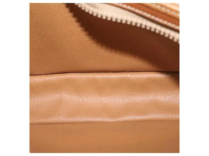 Céline CELINE Clutch Canvas Macadam PVC Cuero Marrón Auth ki3653 Castaño 