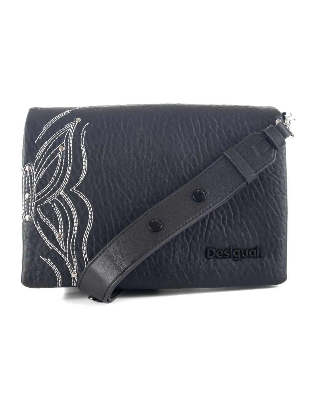 DESIGUAL - Bandolera negra Goodall Dormund Flap 2.0 24WAXP82