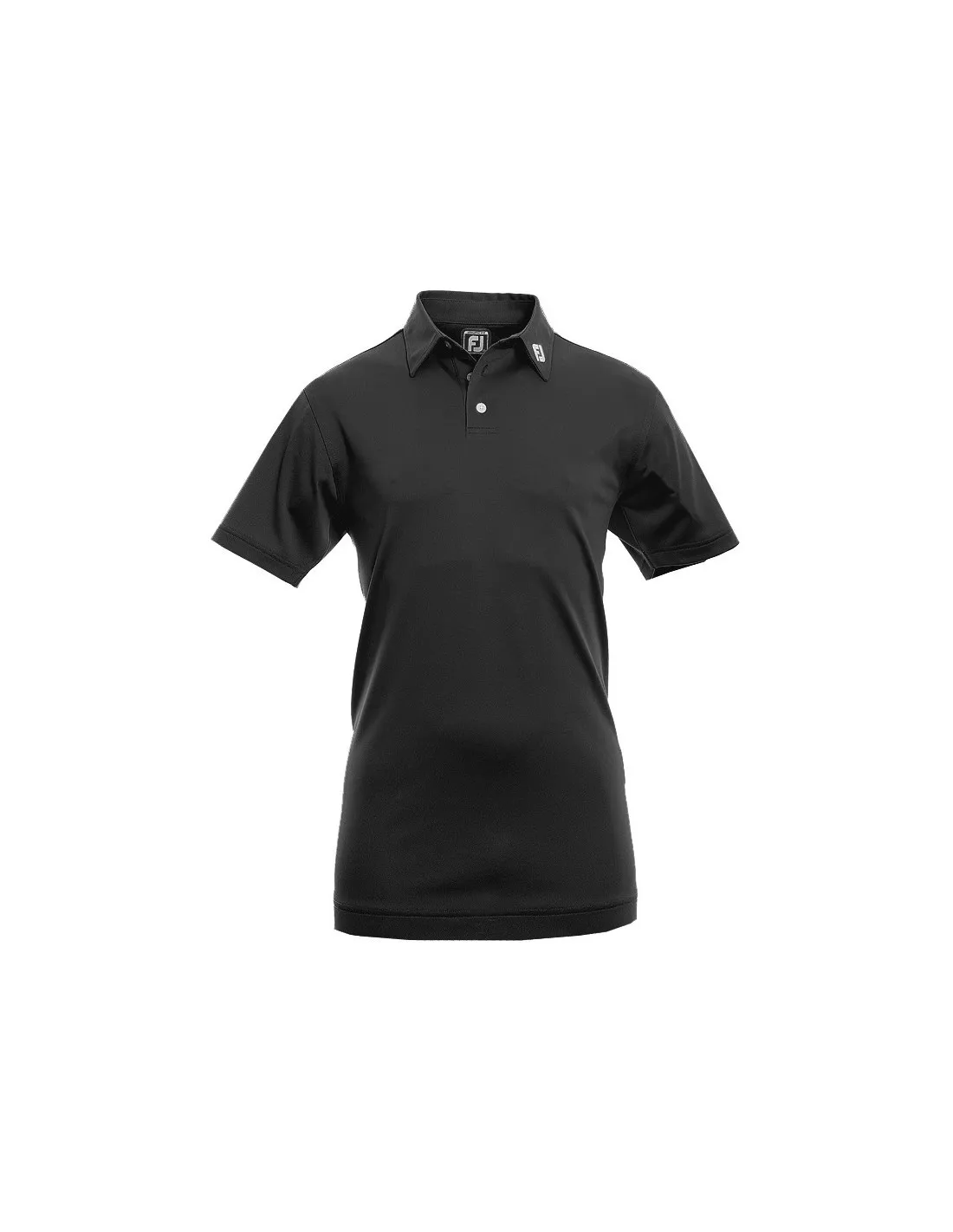 FOOTJOY SKRETCH PIQUE SOLID ATHLETIC FIT BLACK - POLO HOMBRE
