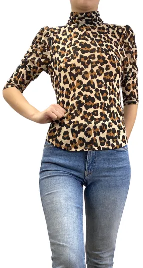 FREE PEOPLE Polera Animal Print