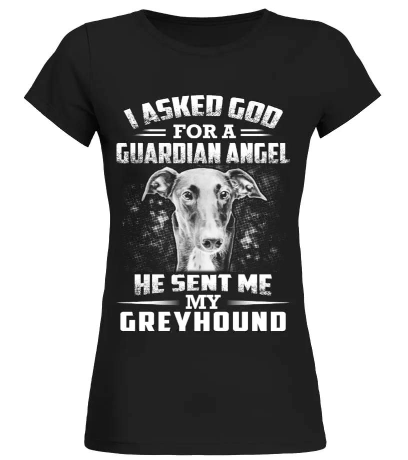 Greyhound Guardian Angel Camiseta cuello redondo Mujer