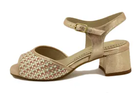 Heel Sandal Nude Interlaced