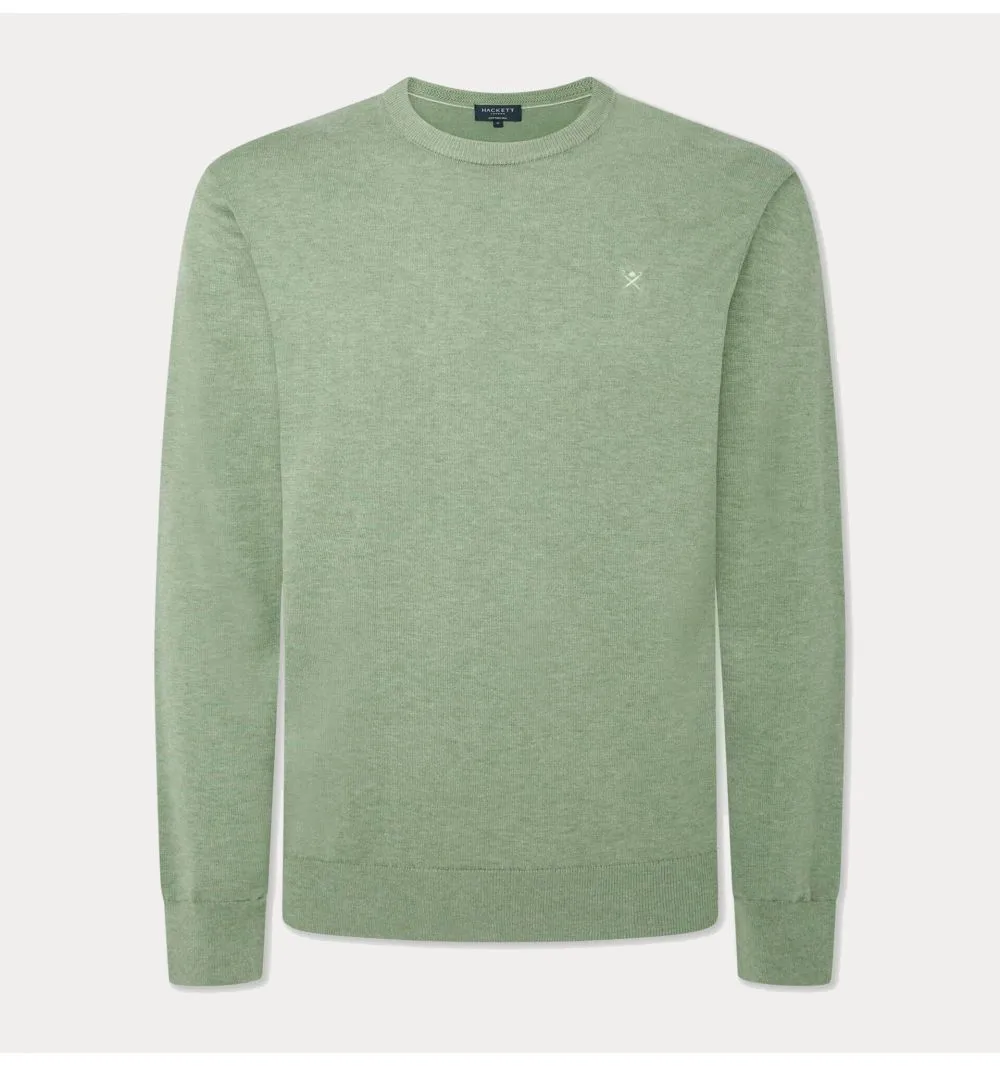Jersey Hackett cuello redondo algodon seda