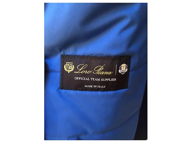 Loro Piana Jersey de hombre XS Team Europe Ryder Cup con cremallera completa Azul 