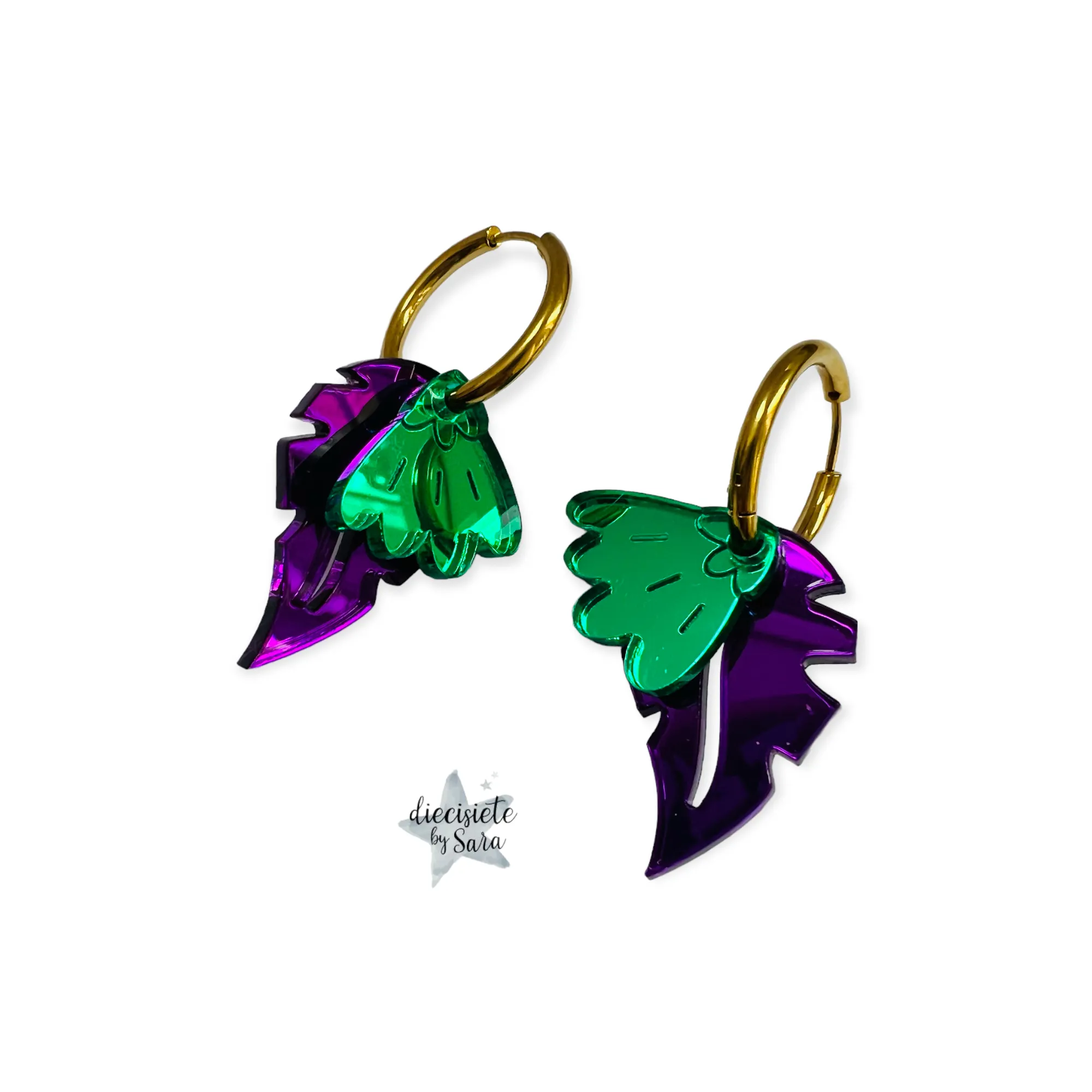 Pendientes Aro Hojas Intercambiables