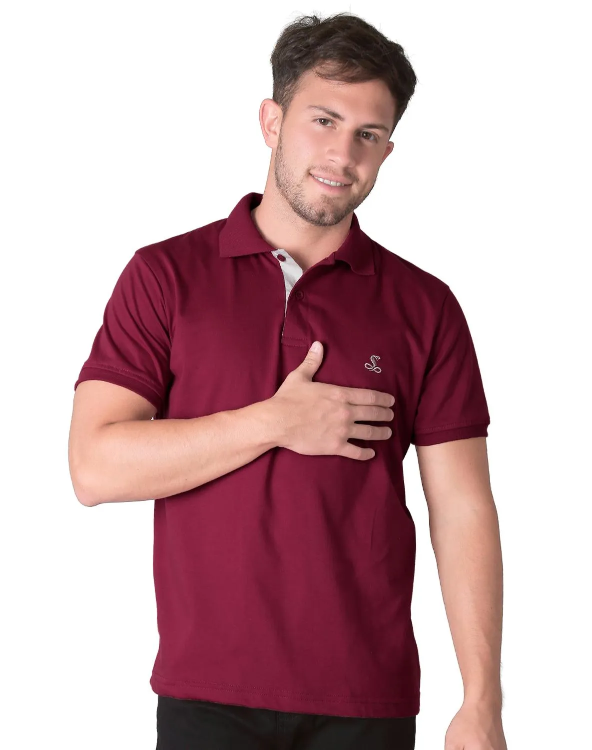 Playera Hombre Básico Polo Rojo Stfashion 61704612
