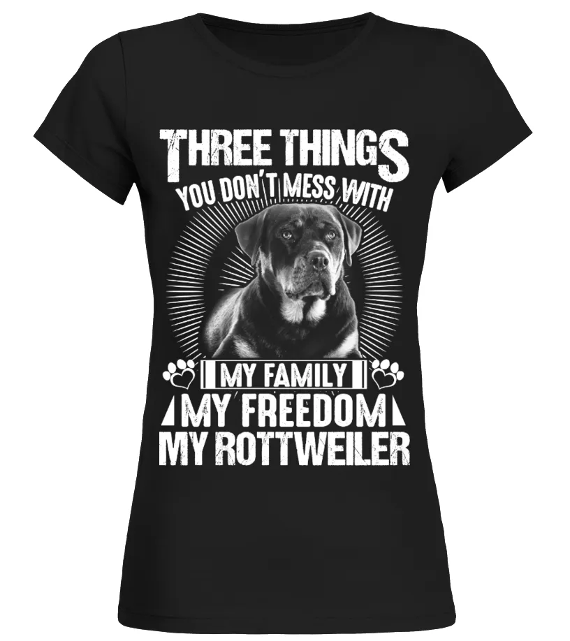 Rottweiler  Three Things Camiseta cuello redondo Mujer