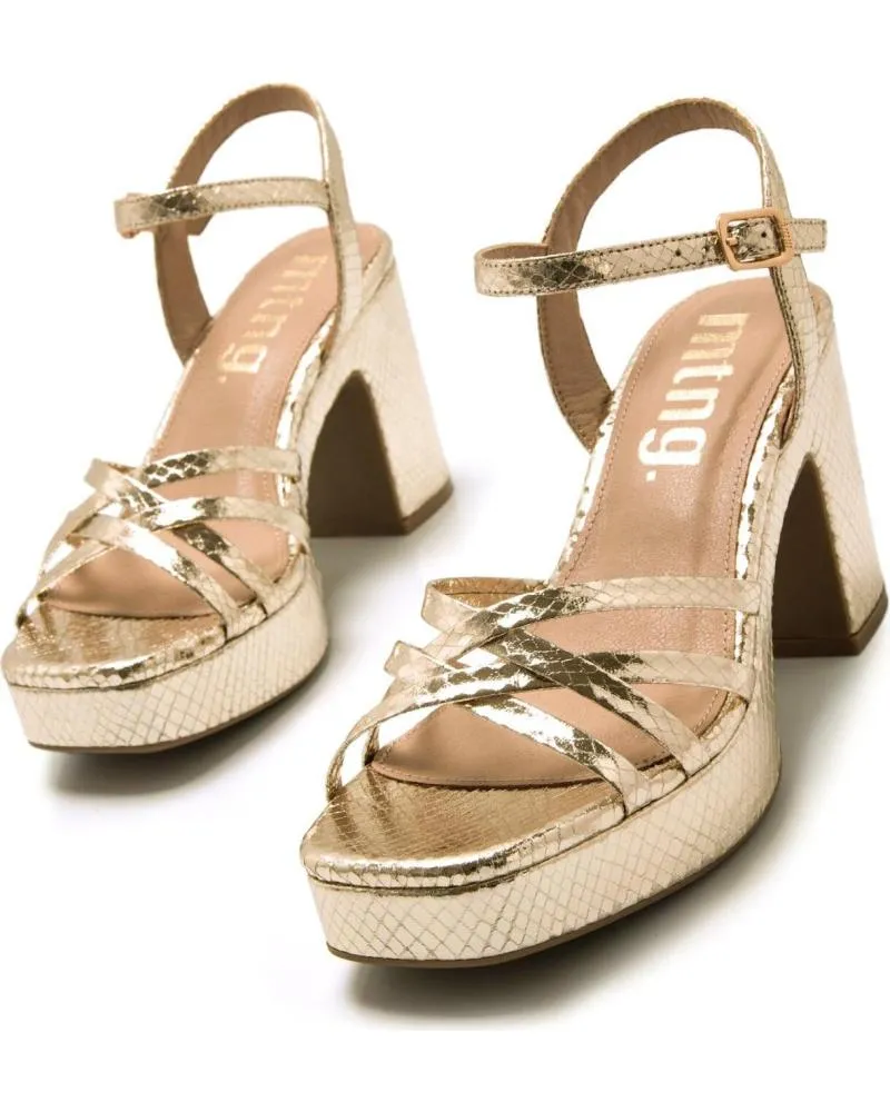 Sandalias de Mujer MTNG MUSTANG MODELO 59609 C55992-KENI ORO