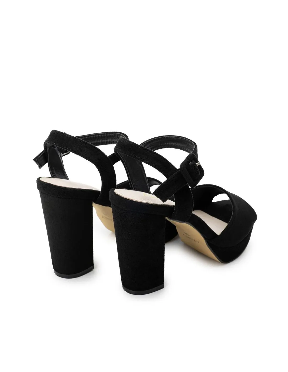 Sandalias Negras Tacón Ancho