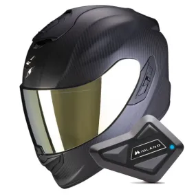 Scorpion Exo 1400 Evo II Carbon Air Matt Black + Kit Bluetooth BT Mini 