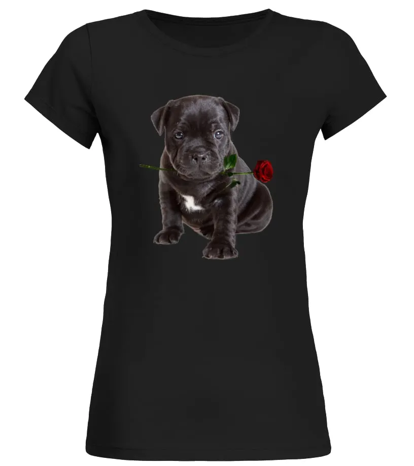 Staffordshire Bull Terrier Camiseta cuello redondo Mujer