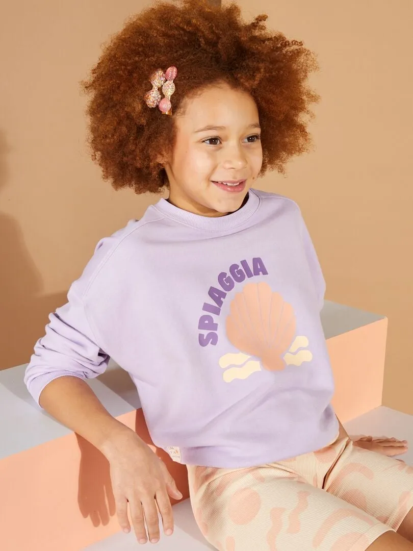 Sudadera de chándal con cuello redondo - Grafik Edition - PURPURA