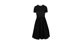 Vestido de popelina con ojales de Red Valentino Negro 