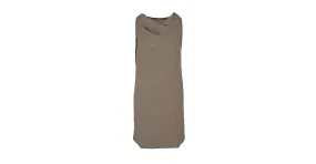 Vestido recto drapeado de Moschino Castaño 