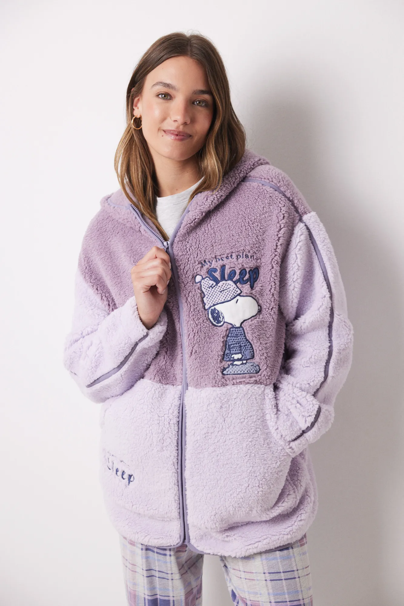 Women'secret Bata corta borreguito Snoopy