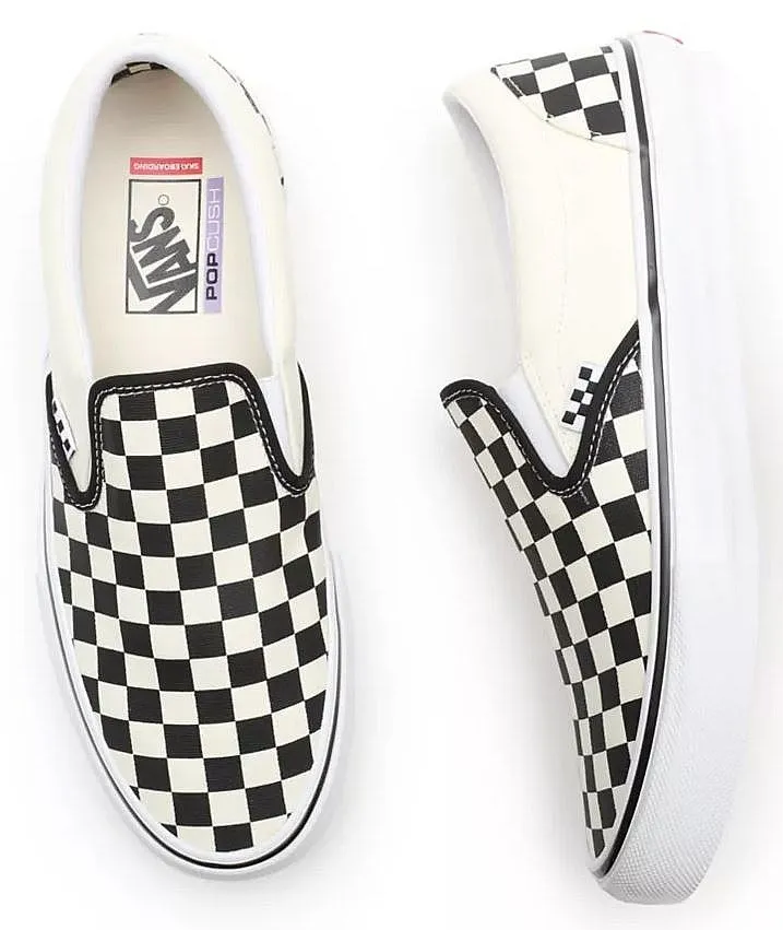zapatos Vans Skate Slip-On - Checkerboard/Black/Off White - men´s